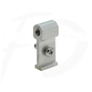 Kostka aluminiowa do mocowania obejmy PVC do dybla firmy KROP